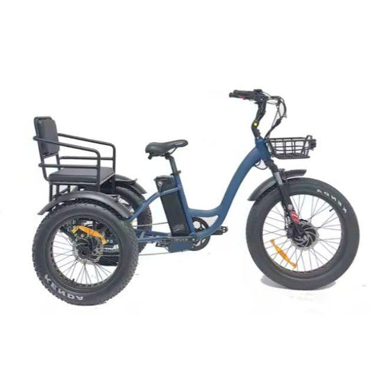 E Trike 48v E-Bike 3 Wheel Front Drive Electric Trike Fat Tire 750w Electric Delivery Bike 3 Wheel Electric Cargo Bike (40kmph)