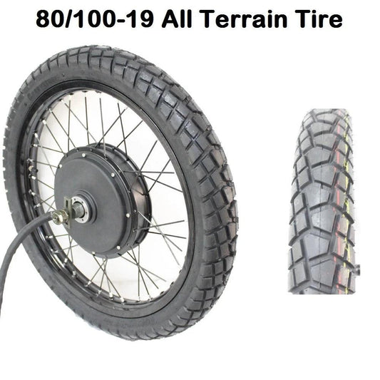 48V-72V 3000-8000W Ebike 17" 18" 19" 21" Off road Motorcycle Rear Wheel Conversion Kit with 3.5T /5T 155mm QS Hub Motor - Franklyn & Page Emporium