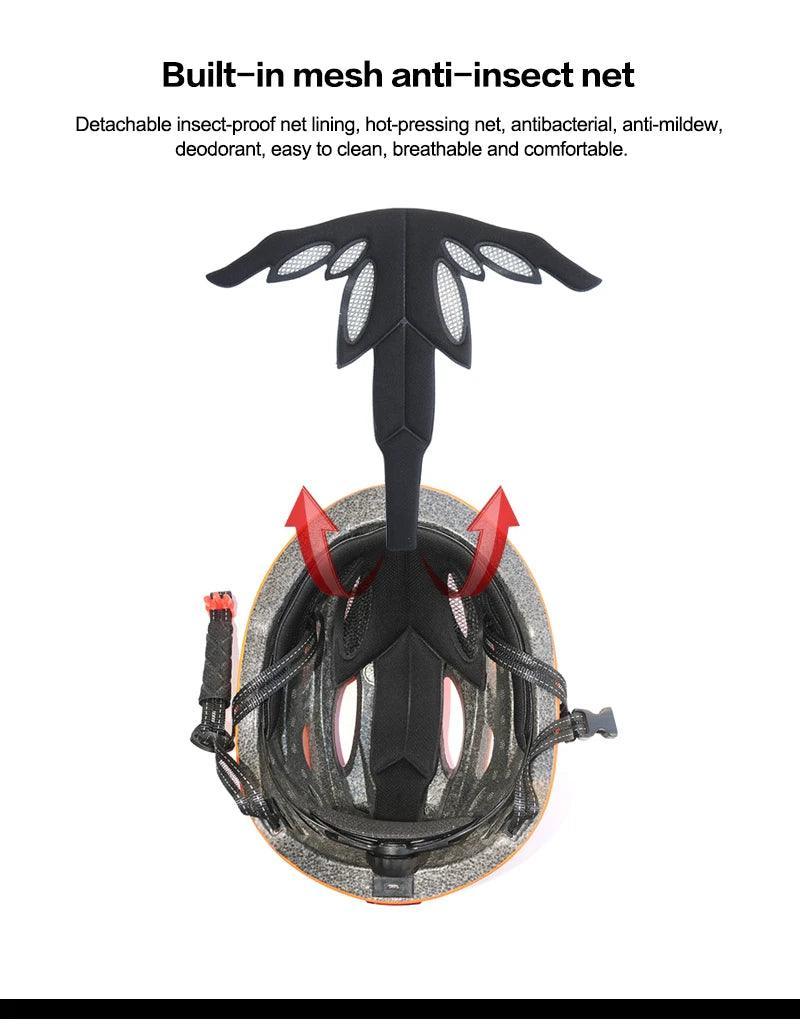 LED Lamp Cycling Bicycle Helmet With LED Tail Light Intergrally-molded Outdoor Sport Riding Cycling Motorcycle Bike Equipment - Franklyn & Page Emporium