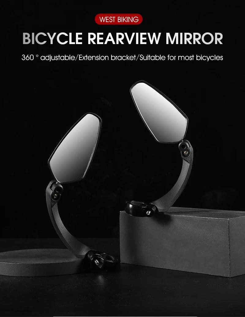 WEST BIKING Anti-Glare Bicycle Mirror Handlebar Rear View Wide Range Back Sight Reflect electric scooter Mirror bike accessories - Franklyn & Page Emporium