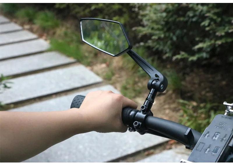 Bicycle Rear View Mirror Bike Cycling Clear Wide Range Back Sight Rearview Reflector Adjustable Handlebar Left Right Mirror - Franklyn & Page E-Bike Emporium