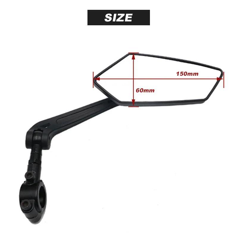 Bicycle Rear View Mirror Bike Cycling Clear Wide Range Back Sight Rearview Reflector Adjustable Handlebar Left Right Mirror - Franklyn & Page E-Bike Emporium