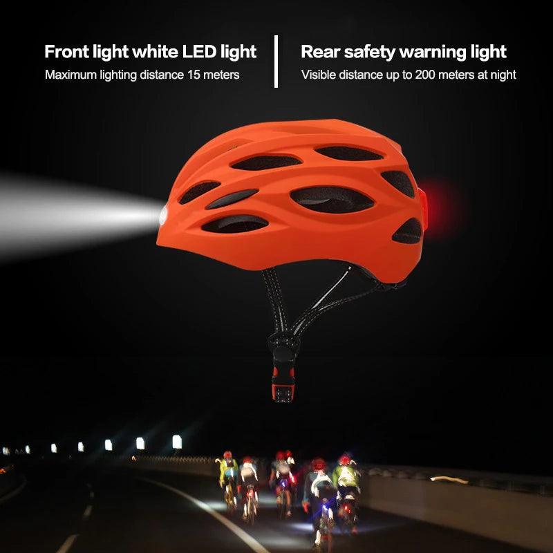 LED Lamp Cycling Bicycle Helmet With LED Tail Light Intergrally-molded Outdoor Sport Riding Cycling Motorcycle Bike Equipment - Franklyn & Page Emporium