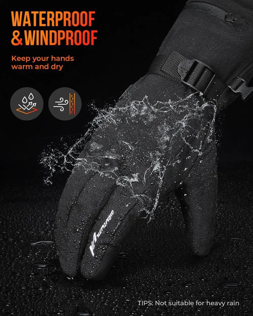 Heated Motorcycle Gloves for Winter riding Bike Thermal Gloves Warm Waterproof Rechargeable USB - Franklyn & Page Emporium