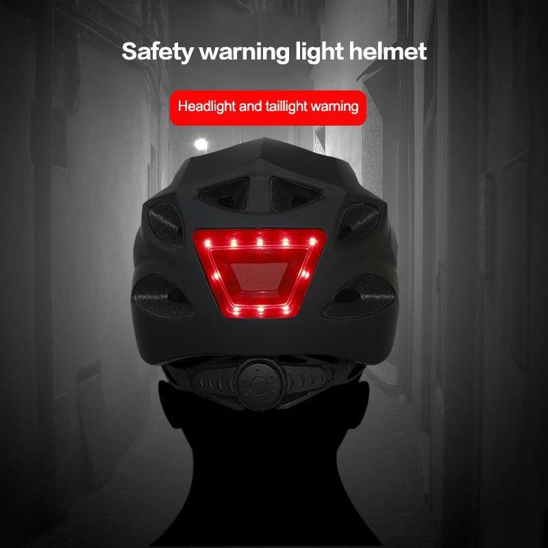 LED Lamp Cycling Bicycle Helmet With LED Tail Light Intergrally-molded Outdoor Sport Riding Cycling Motorcycle Bike Equipment - Franklyn & Page Emporium