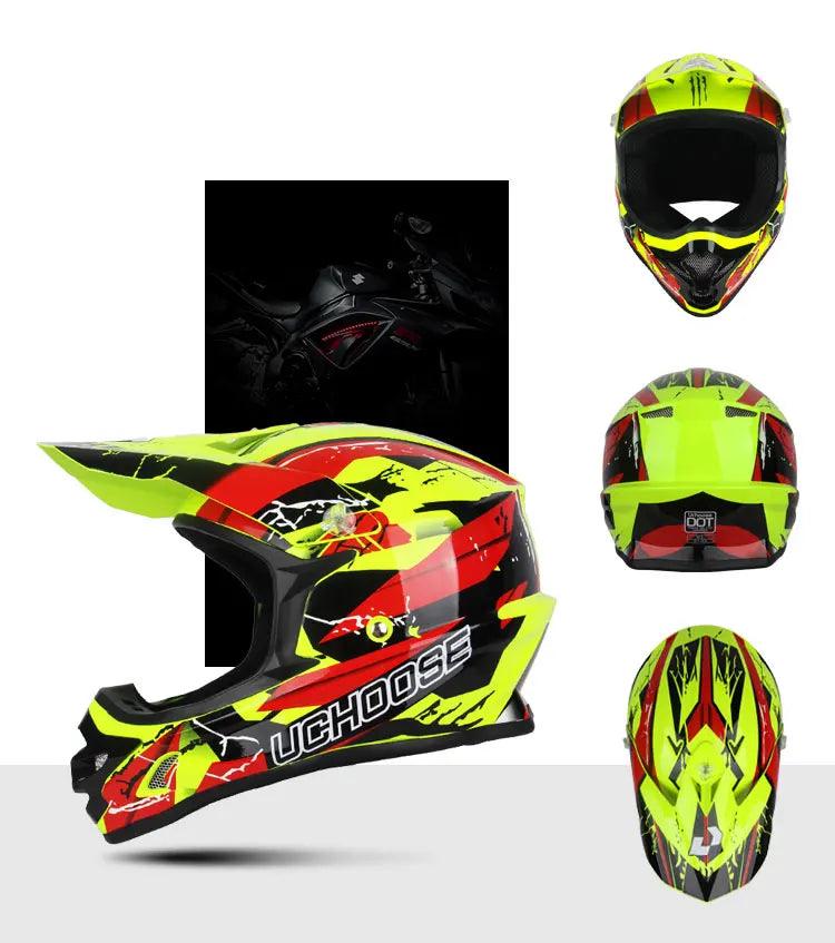 Helmets Motocross Kask Cross Downhill Soporte Casco Off Road Helmet Racing Classic Motorcycle with Goggles - Franklyn & Page Emporium