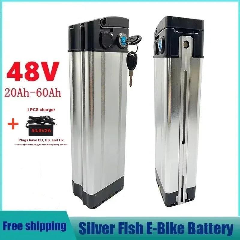 Original electric folding car lithium battery 48V Silver Fish model driving battery 20Ah-60Ah large capacity+charger - Franklyn & Page Emporium