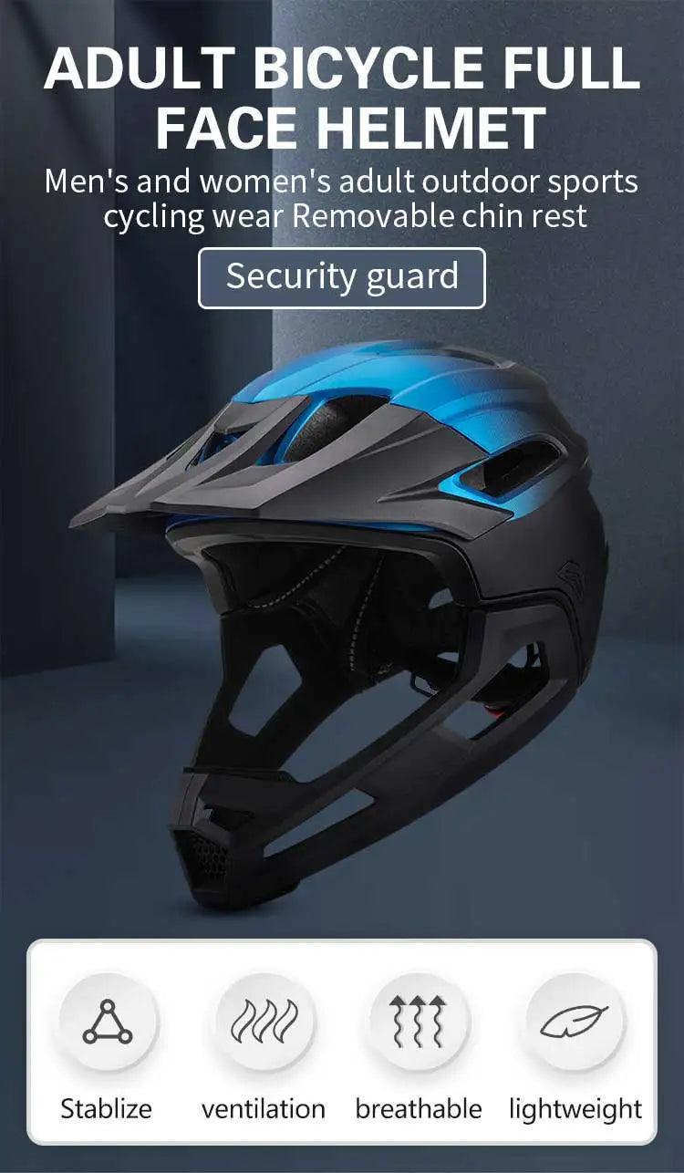 Bicycle Bike Helmet Full Face Detachable One-piece - Franklyn & Page Emporium