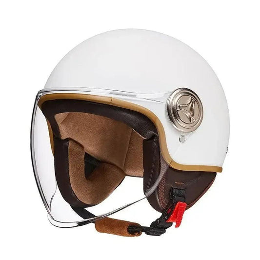 Vintage Electric Motorcycle Helmet Vintage Casque Anti Mist Hat Men's and Women's Skateboarding Warm Helmet Winter Safety Helmet - Franklyn & Page Emporium