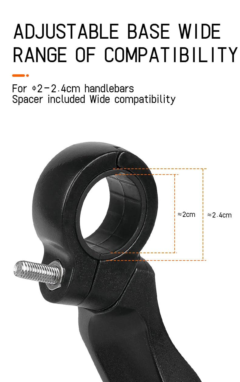 Stainless Steel HD Bike Rear VIew Mirror 360° Rotatable MTB Rear Mirror Widen Big View Road Bicycle Mirror Bike Accessories - Franklyn & Page Emporium