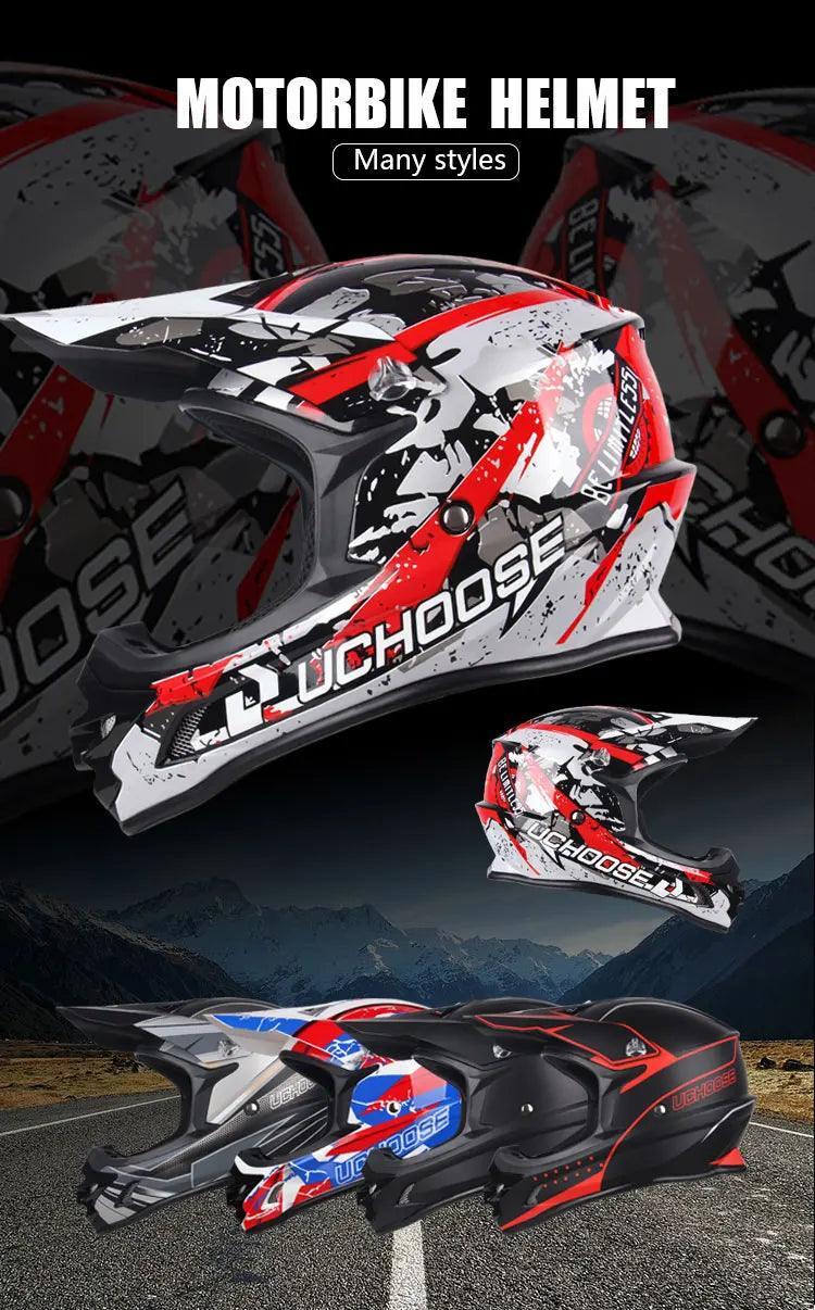 Helmets Motocross Kask Cross Downhill Soporte Casco Off Road Helmet Racing Classic Motorcycle with Goggles - Franklyn & Page Emporium