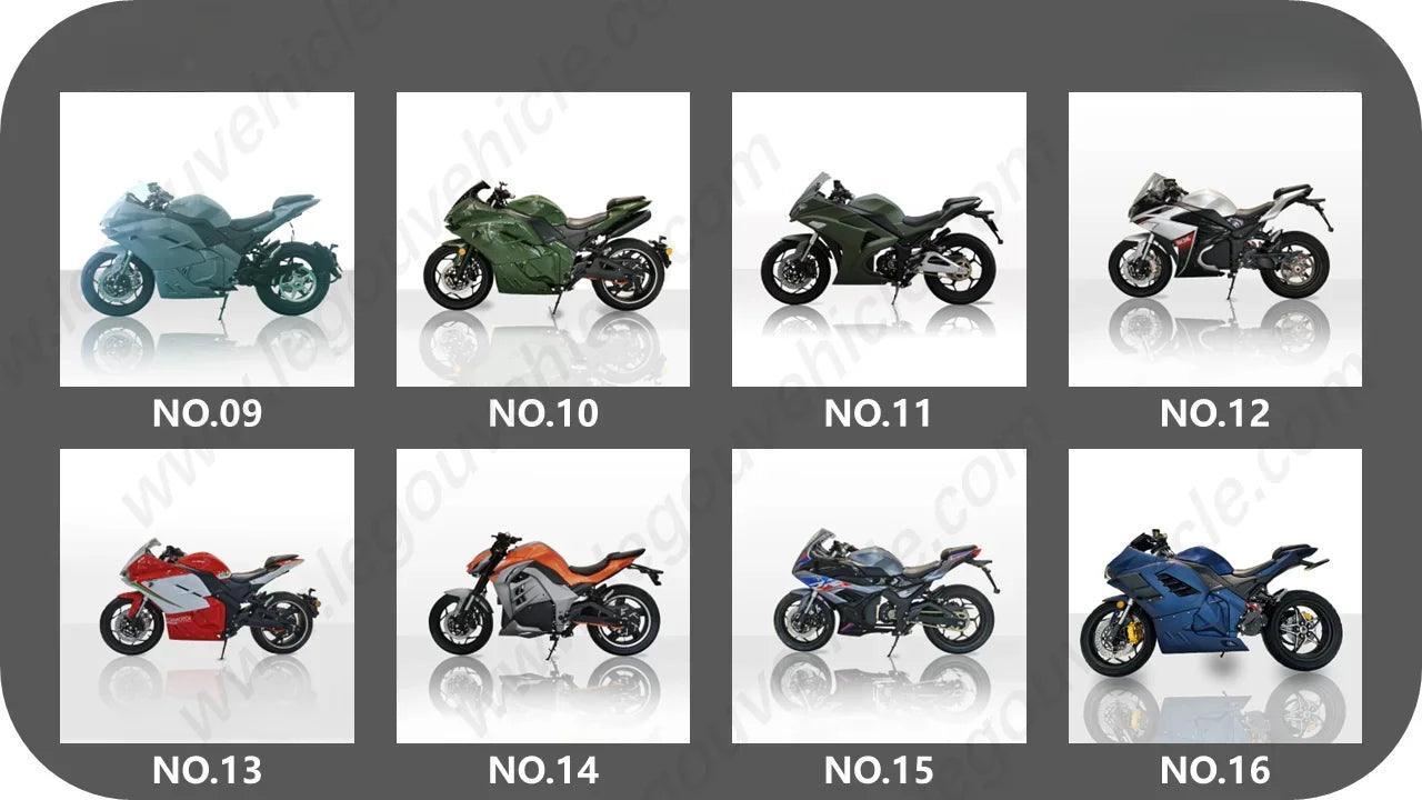 KAWASAKI Fast Type 2 Charge Long Range (Speed 100mph)(180mile range) Electric Motorcycle Superbike 120Ah 20kw 72v