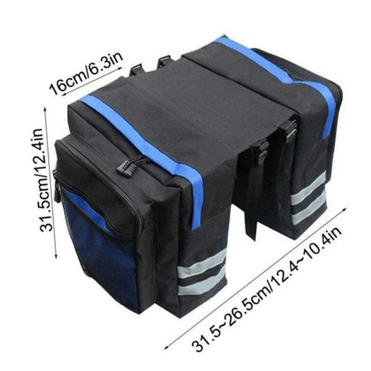 2-in-1 Bag Pannier bike saddle bags Cycling Double Side Rear Rack cargo - Franklyn & Page E-Bike Emporium