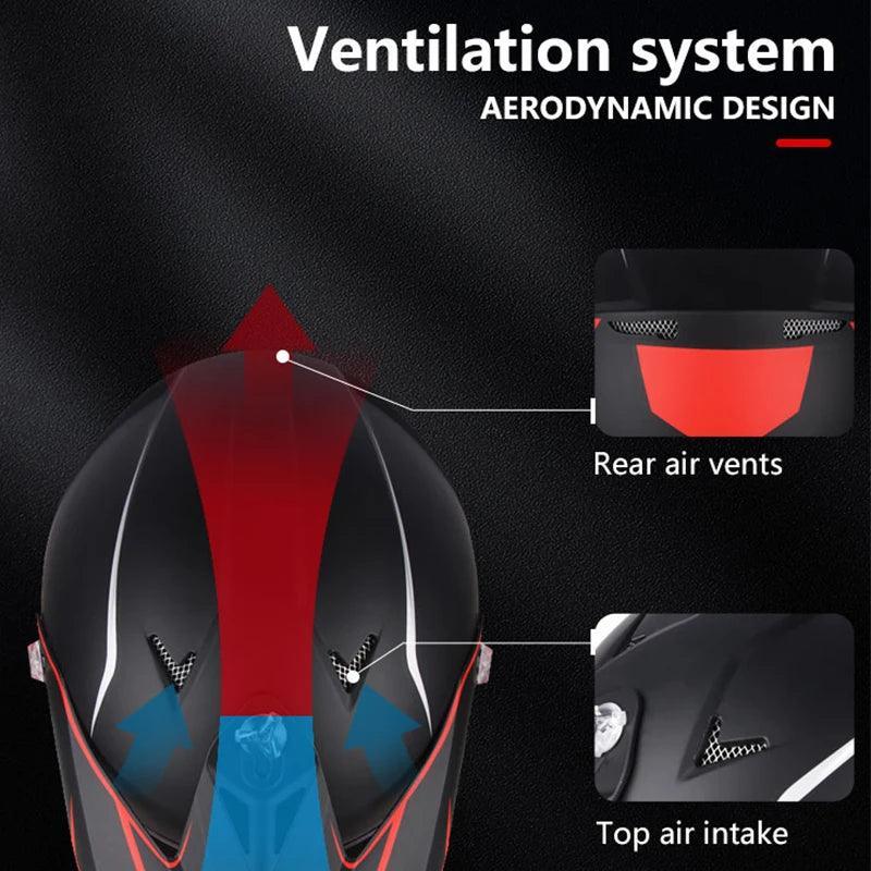 Helmets Motocross Kask Cross Downhill Soporte Casco Off Road Helmet Racing Classic Motorcycle with Goggles - Franklyn & Page Emporium