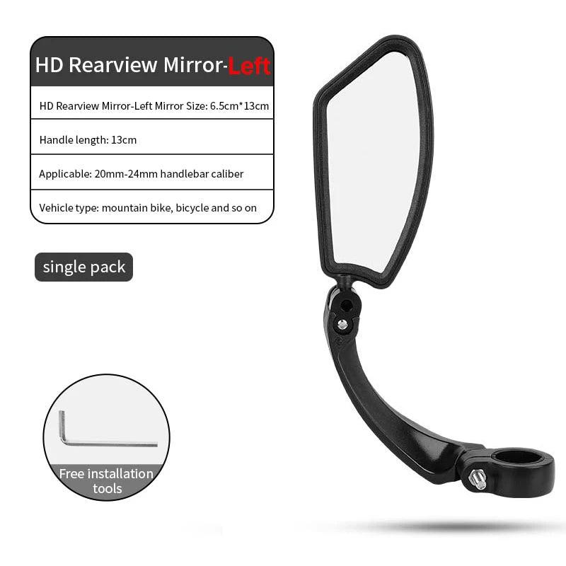 Stainless Steel HD Bike Rear VIew Mirror 360° Rotatable MTB Rear Mirror Widen Big View Road Bicycle Mirror Bike Accessories - Franklyn & Page Emporium