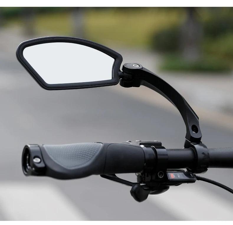 Stainless Steel HD Bike Rear VIew Mirror 360° Rotatable MTB Rear Mirror Widen Big View Road Bicycle Mirror Bike Accessories - Franklyn & Page Emporium