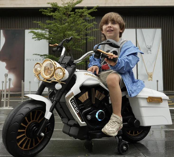 Male And Female Children's Baby Toy Electric Motorcycle Tricycle Can Sit On Adult Sized Retro Scooter - Franklyn & Page E-Bike Emporium