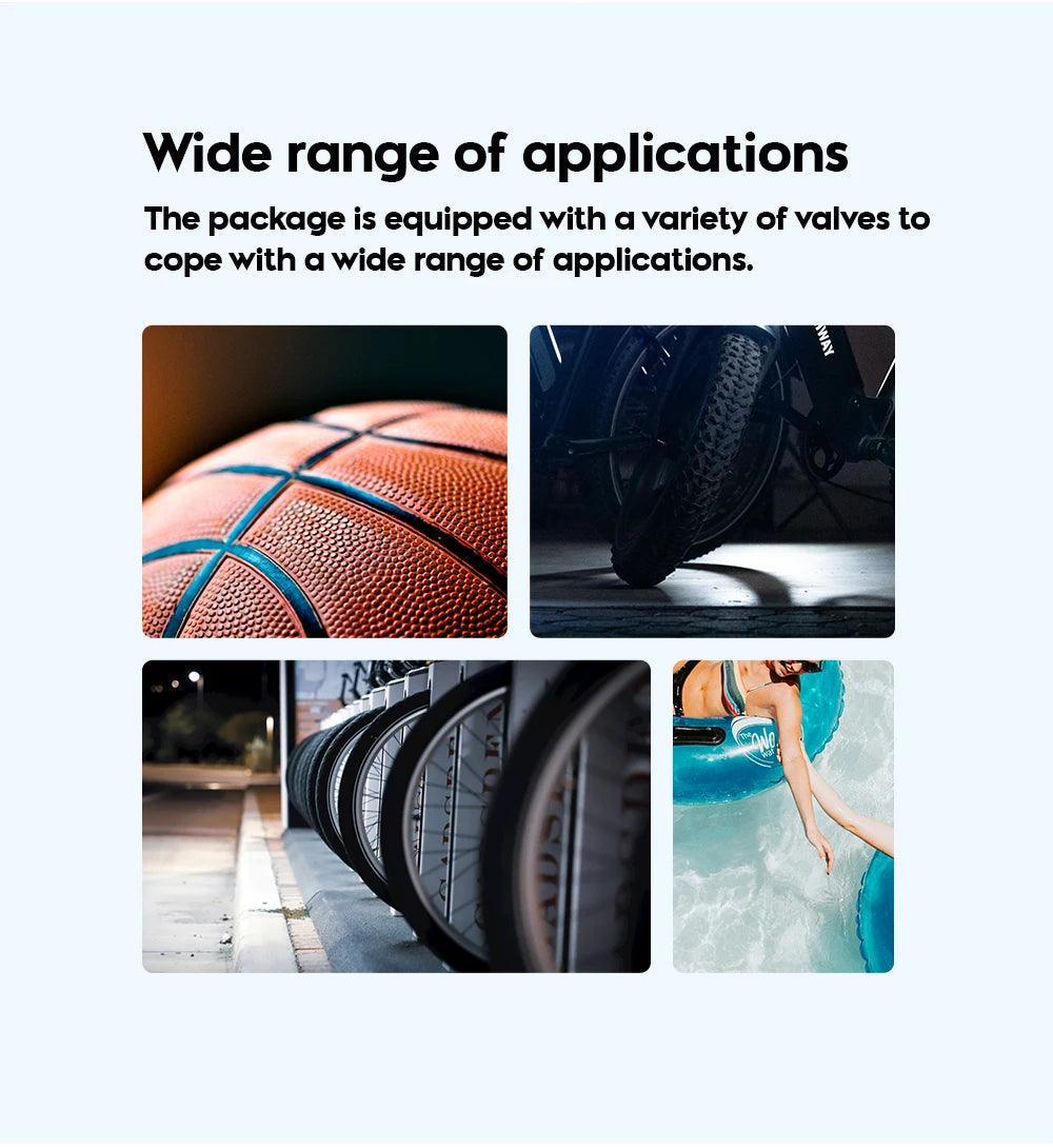 Mini Electric Air Pump Portable tire Cordless FV AV Inflator - Franklyn & Page Emporium