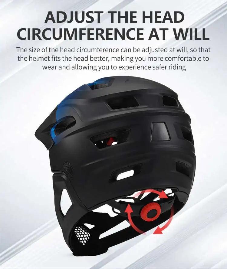 Bicycle Bike Helmet Full Face Detachable One-piece - Franklyn & Page Emporium