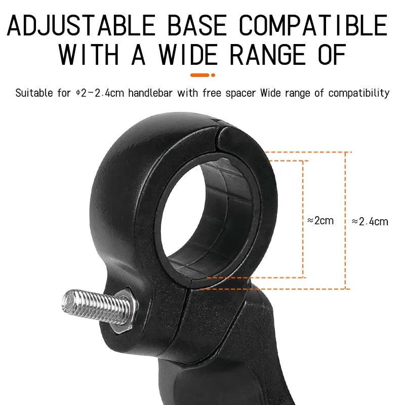 Stainless Steel HD Bike Rear VIew Mirror 360° Rotatable MTB Rear Mirror Widen Big View Road Bicycle Mirror Bike Accessories - Franklyn & Page Emporium