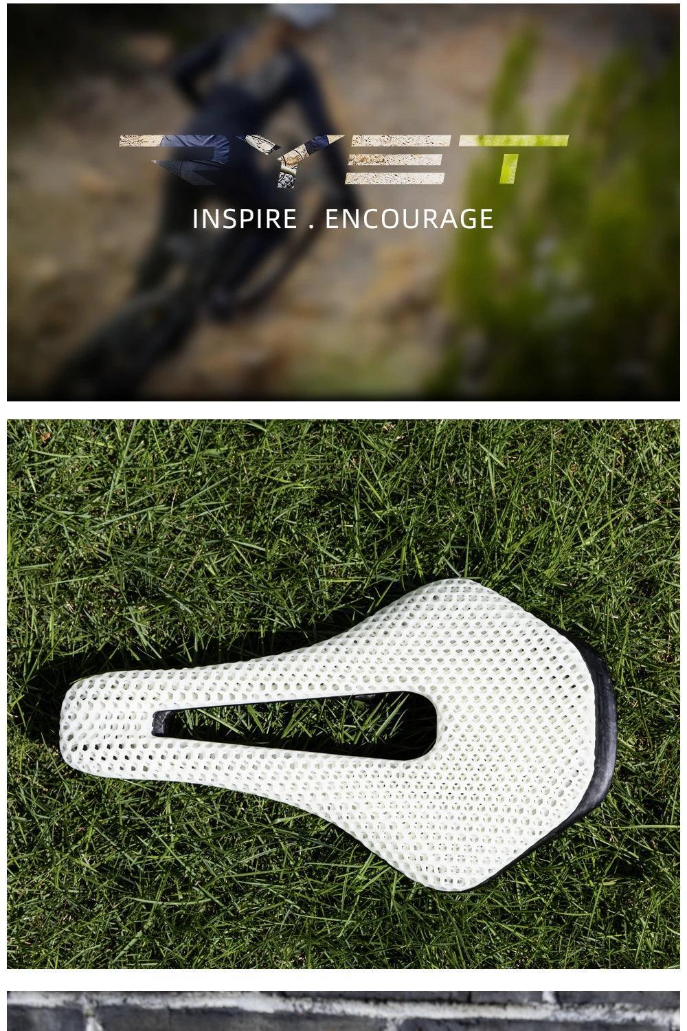 RYET 3D Printed Carbon Bike Saddle For MTB Road Bike Cycling Seat Bicycle Ultralight Saddle Full Carbon Cushion Cycling Parts - Franklyn & Page Emporium