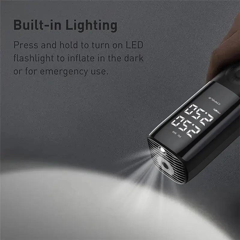 Car Tire Air Pump 12V 150PSI Air Compressor Portable Wired Electric Inflator For Car Motorcycle Bicycle with Extended Power Cord - Franklyn & Page Emporium