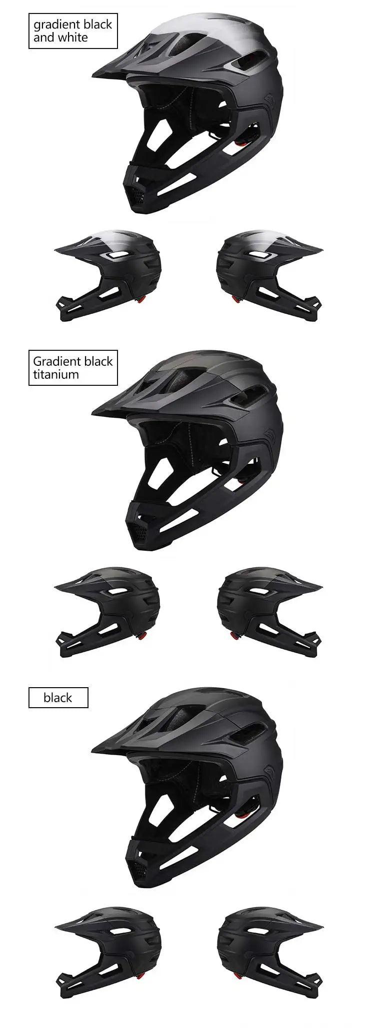 Bicycle Bike Helmet Full Face Detachable One-piece - Franklyn & Page Emporium