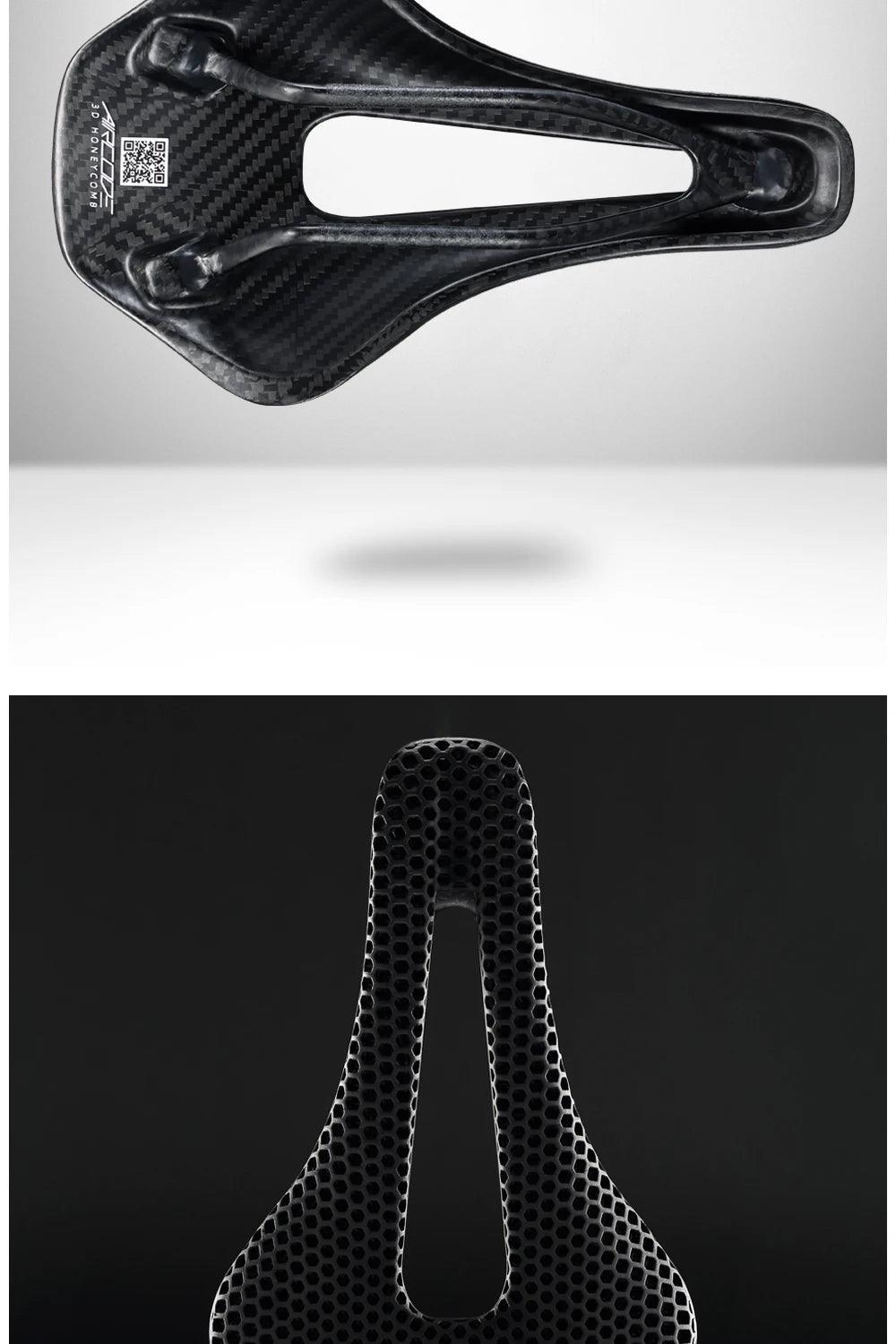 RYET 3D Printed Carbon Bike Saddle For MTB Road Bike Cycling Seat Bicycle Ultralight Saddle Full Carbon Cushion Cycling Parts - Franklyn & Page Emporium