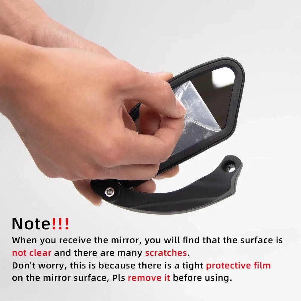 Stainless Steel HD Bike Rear VIew Mirror 360° Rotatable MTB Rear Mirror Widen Big View Road Bicycle Mirror Bike Accessories - Franklyn & Page Emporium