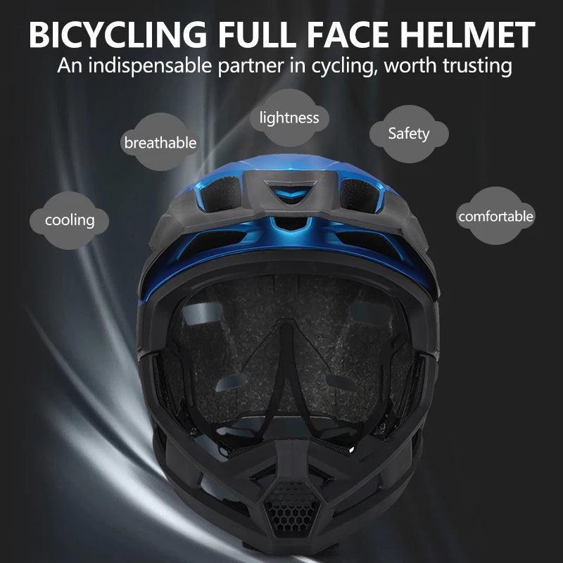 Bicycle Bike Helmet Full Face Detachable One-piece - Franklyn & Page Emporium