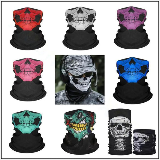 Bicycle Ski Skull Half Face Mask Ghost Scarf Multi Use Neck Warmer Cod Маска От Вируса Masque Tissu Mascara Para Rosto - Franklyn & Page E-Bike Emporium