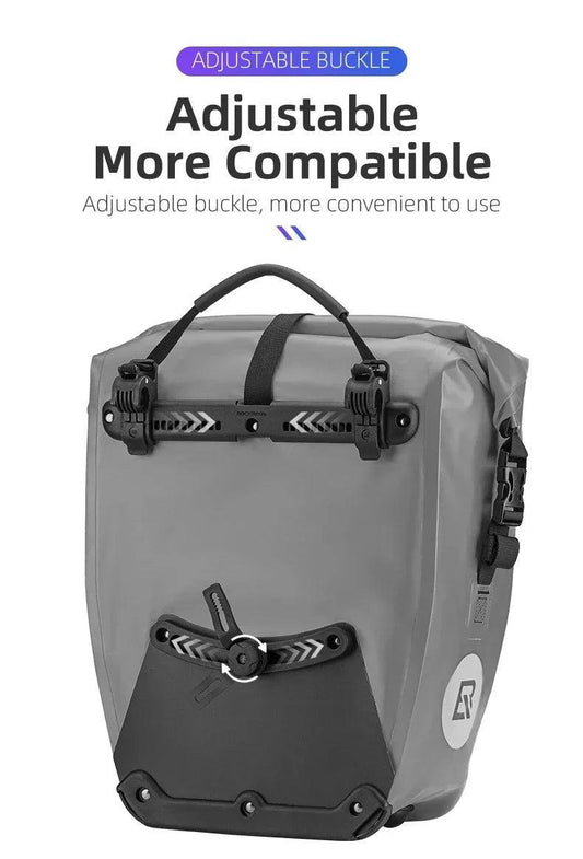 Bike Pannier Bag Waterproof 25L Capacity Bike Rack Bag Mountain Road Bicycle Tail Seat Long Travel Double Side Bike Bag - Franklyn & Page E-Bike Emporium