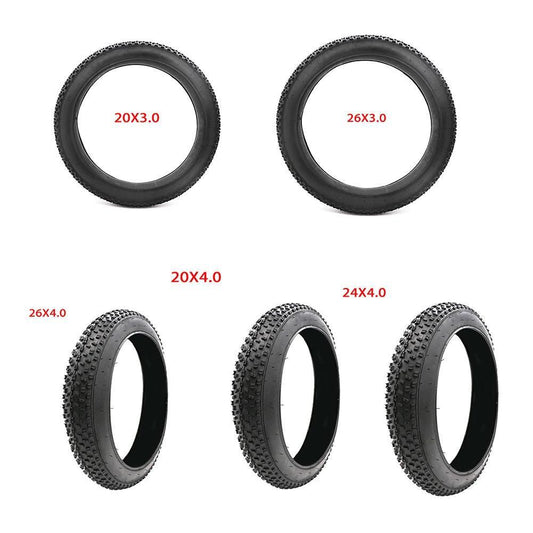 Snow Bike Tires Beach Bicycle Fat Tyre Buggy Puncture Proof Widening Non-slip Riding Cycling Tyres 20 / 24 / 26 X 3.0 / 4.0 Inch - Franklyn & Page Emporium