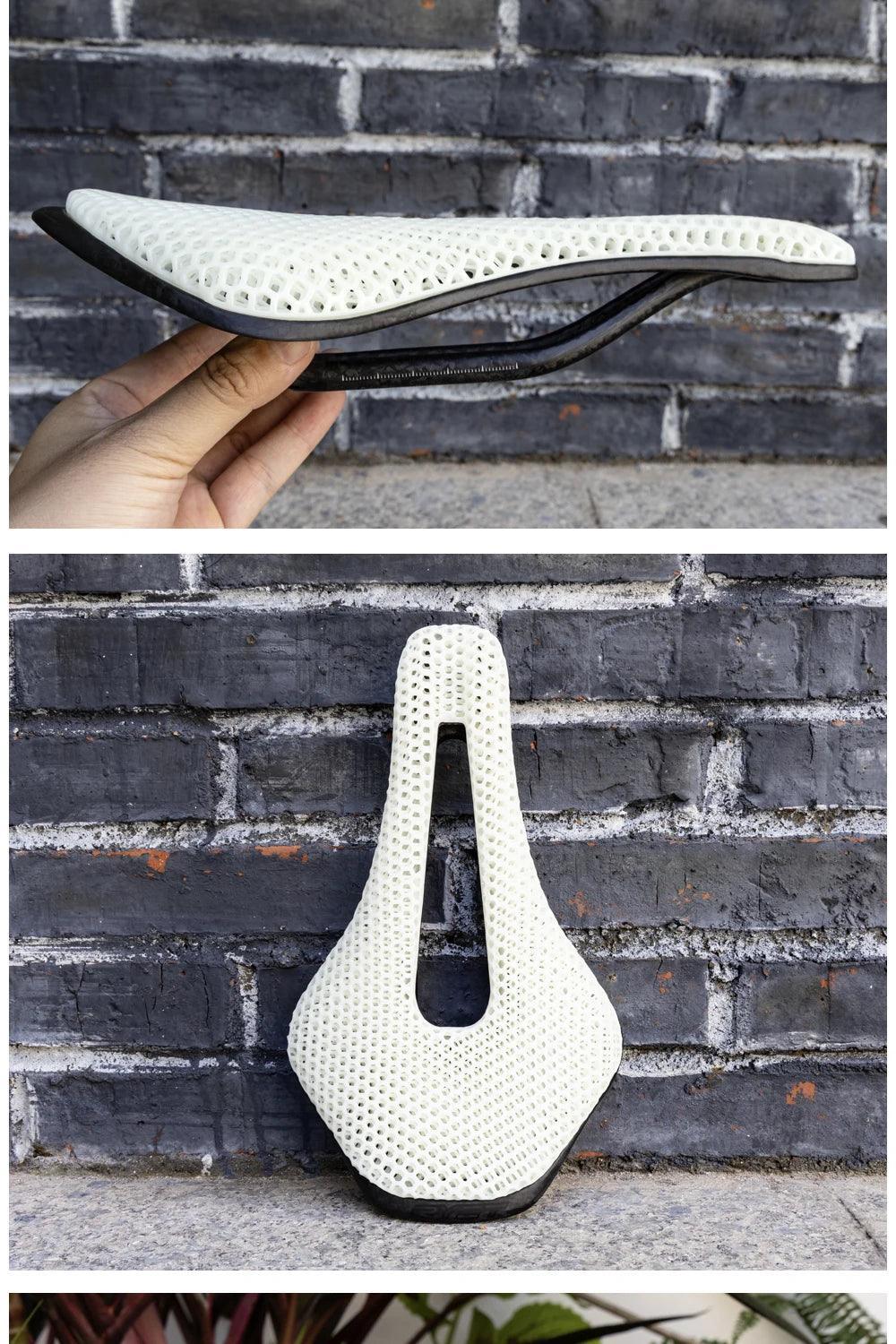 RYET 3D Printed Carbon Bike Saddle For MTB Road Bike Cycling Seat Bicycle Ultralight Saddle Full Carbon Cushion Cycling Parts - Franklyn & Page Emporium