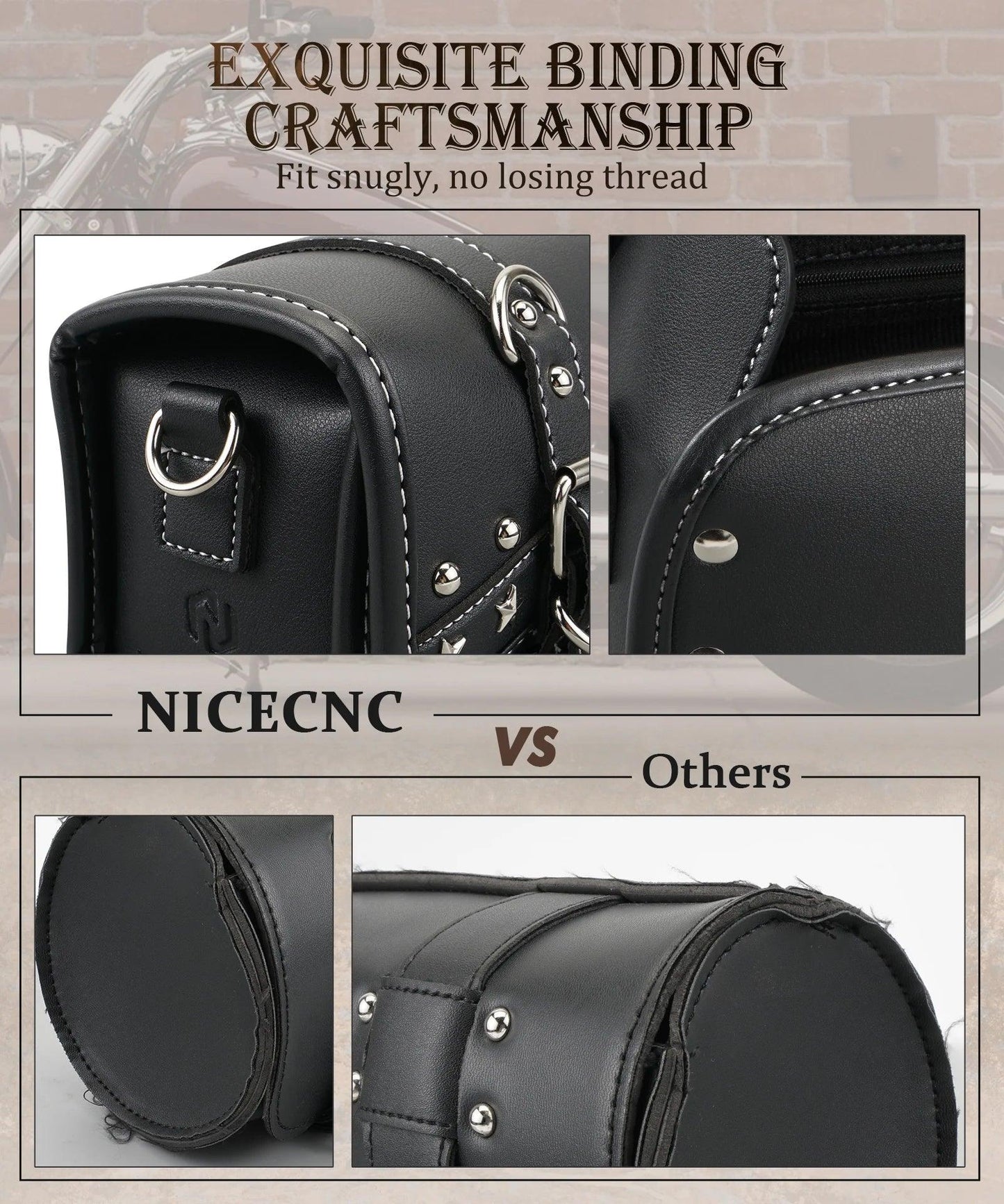 Waterproof Leather Motorcycle Handlebar Saddlebag for Harley Davidson Sportster HondaDual Sport Motorbike Tool Storage Front Box