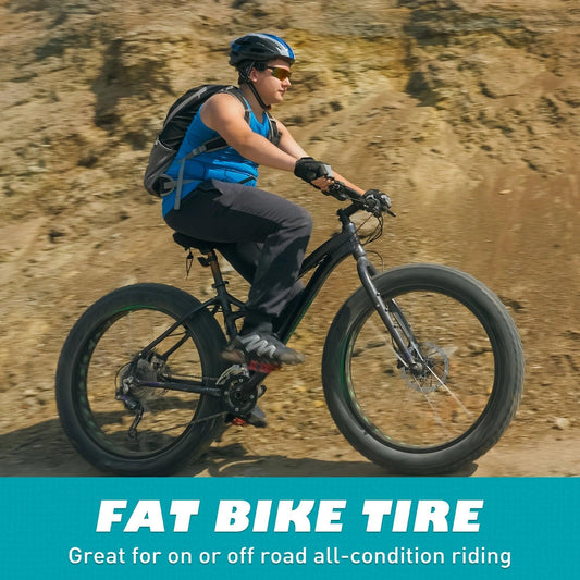 ZUKKA E Bike Fat Tire 20x 4.0 Fat Tire Heavy Duty High-Performance Wear-Resistant E-Bike Mountain Snow Bike Tire Black - Franklyn & Page Emporium