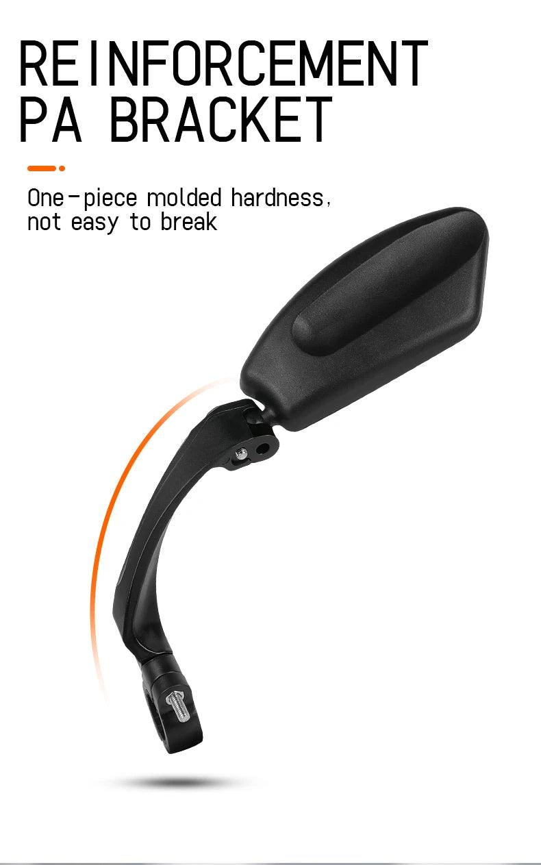 Stainless Steel HD Bike Rear VIew Mirror 360° Rotatable MTB Rear Mirror Widen Big View Road Bicycle Mirror Bike Accessories - Franklyn & Page Emporium