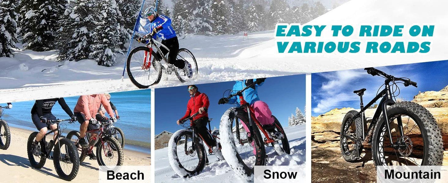 ZUKKA E Bike Fat Tire 20x 4.0 Fat Tire Heavy Duty High-Performance Wear-Resistant E-Bike Mountain Snow Bike Tire Black - Franklyn & Page Emporium