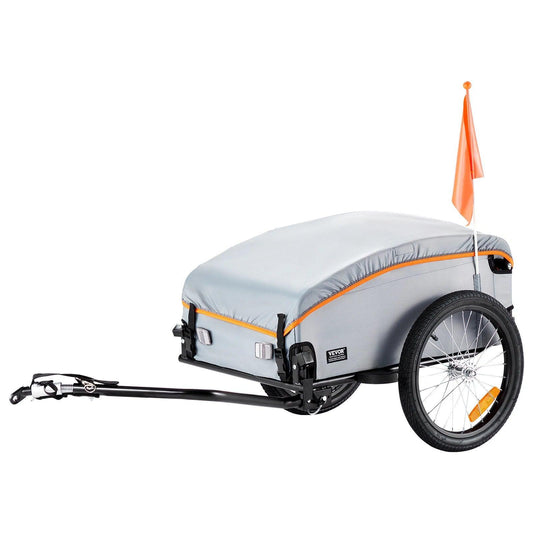 Bike Cargo Trailer Foldable Bicycle Wagon Cart with Waterproof Cover & Safe Reflectors Fits 22" 28" Bike Wheel - Franklyn & Page E-Bike Emporium