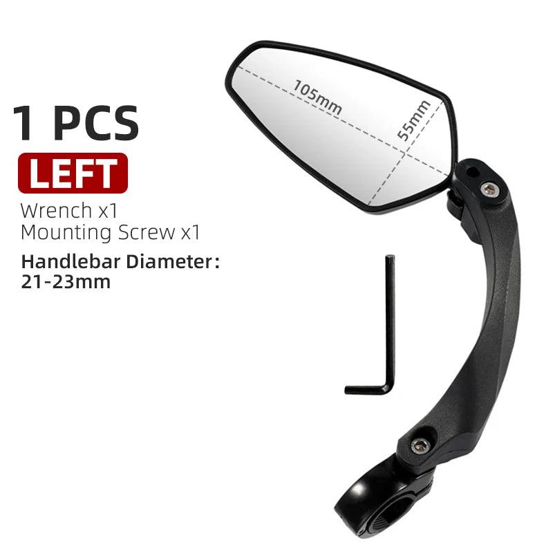 WEST BIKING Anti-Glare Bicycle Mirror Handlebar Rear View Wide Range Back Sight Reflect electric scooter Mirror bike accessories - Franklyn & Page Emporium