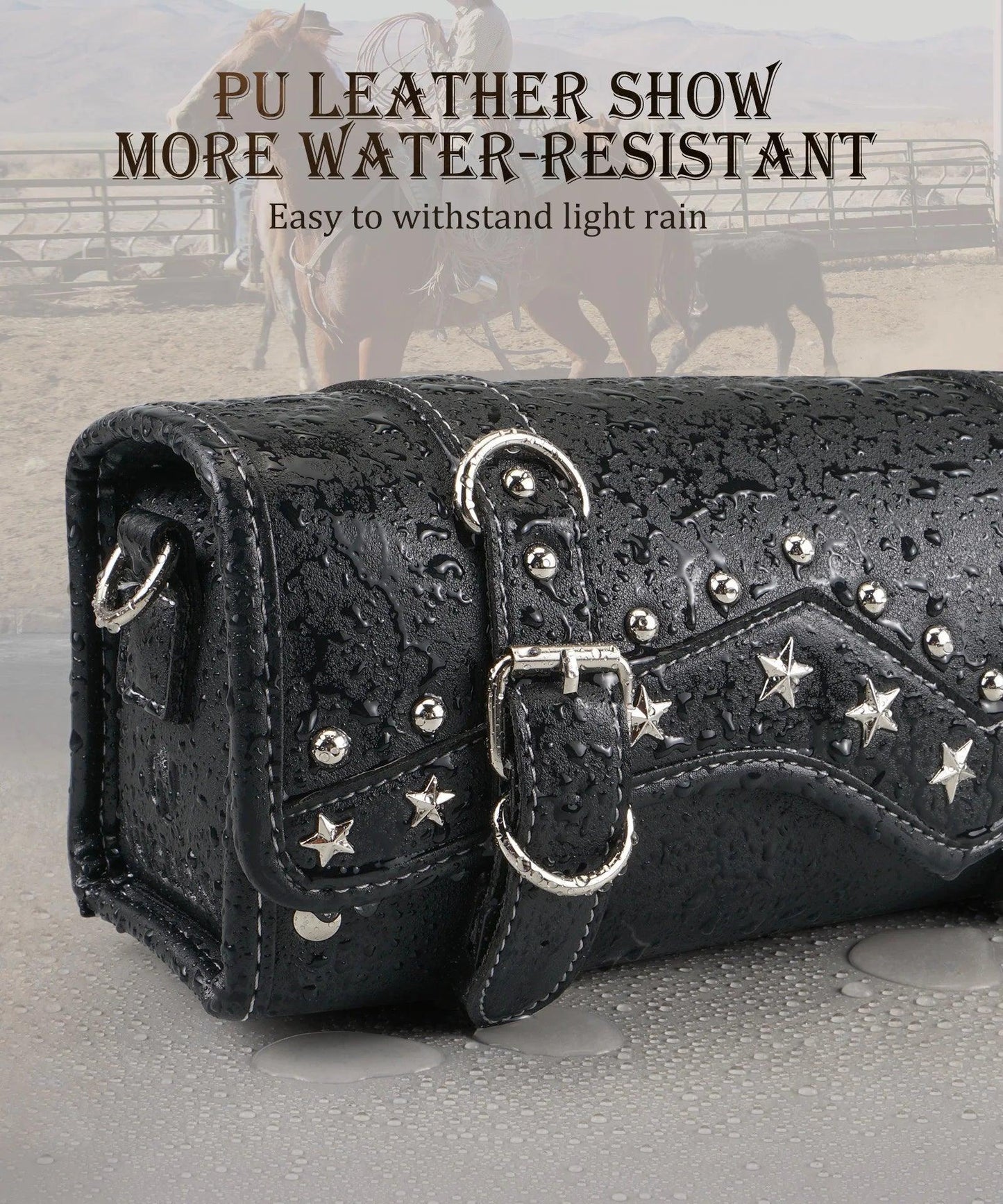 Waterproof Leather Motorcycle Handlebar Saddlebag for Harley Davidson Sportster HondaDual Sport Motorbike Tool Storage Front Box