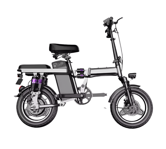 *NEW2025* Long Range Electric Bike 500W 48V 20ah 14" Compact Silverfish Battery E-Bike Folding (40kmph)