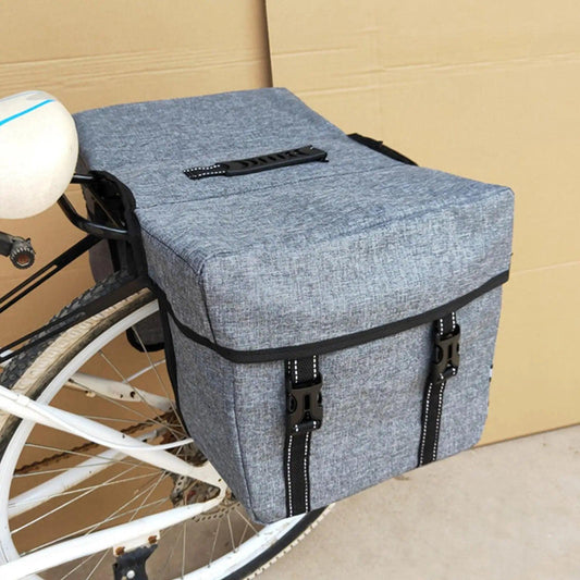 Waterproof Bike Double Pannier Bags 25L Large Capacity Bicycle Saddle Bag with Carrying Handle for Cycling Touring Shopping - Franklyn & Page Emporium
