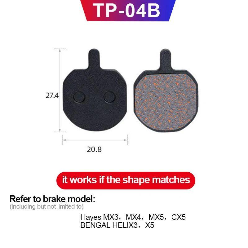 MTB Bicycle Hydraulic Disc Brake Pads For b01s SHIMANO SRAM AVID HAYES Magura ZOOM Cycling Bike Parts Semi-Metallic Brake Pad - Franklyn & Page Emporium