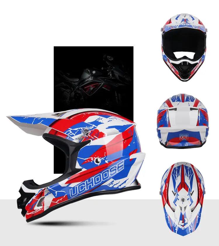 Helmets Motocross Kask Cross Downhill Soporte Casco Off Road Helmet Racing Classic Motorcycle with Goggles - Franklyn & Page Emporium