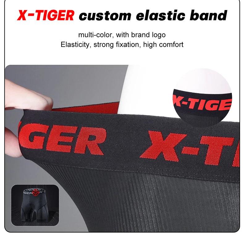 X-TIGER Men's Cycling Underwear Shorts 5D Padded Sports Riding Bike Bicycle MTB Liner Shorts with Anti-Slip Leg Grips