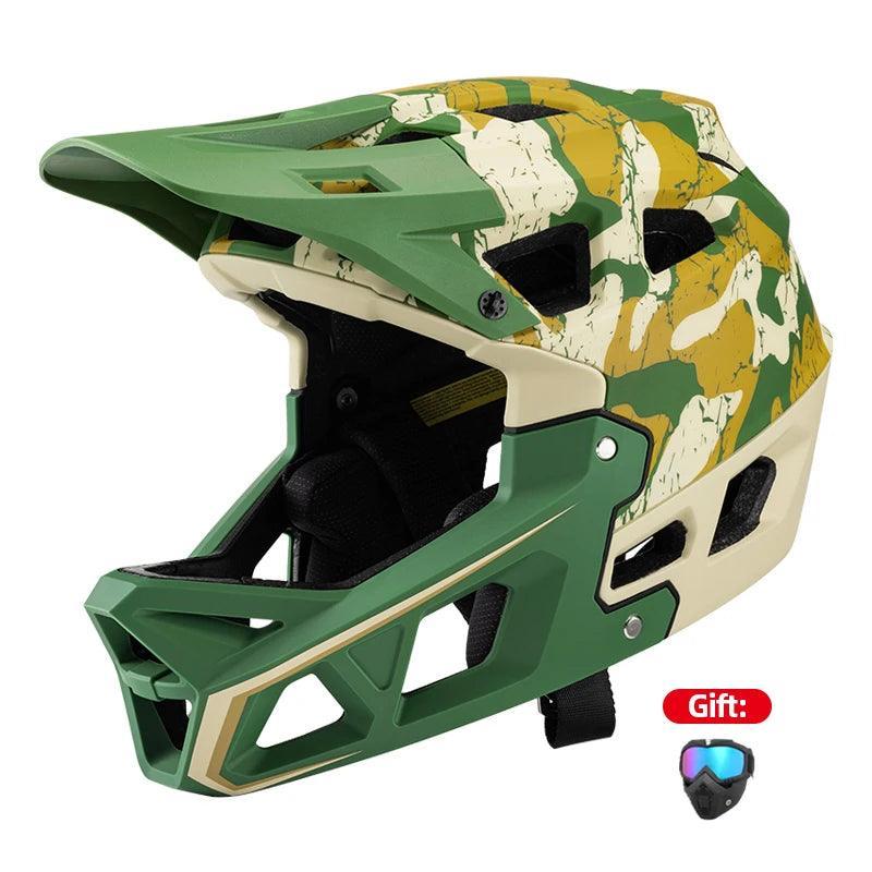 Helmets with Goggles Full Face Cycling XC / Off-road / Downhill Racing Bicycle Helmet Mtb Men's Motorcycle Sandbox Snowboarding