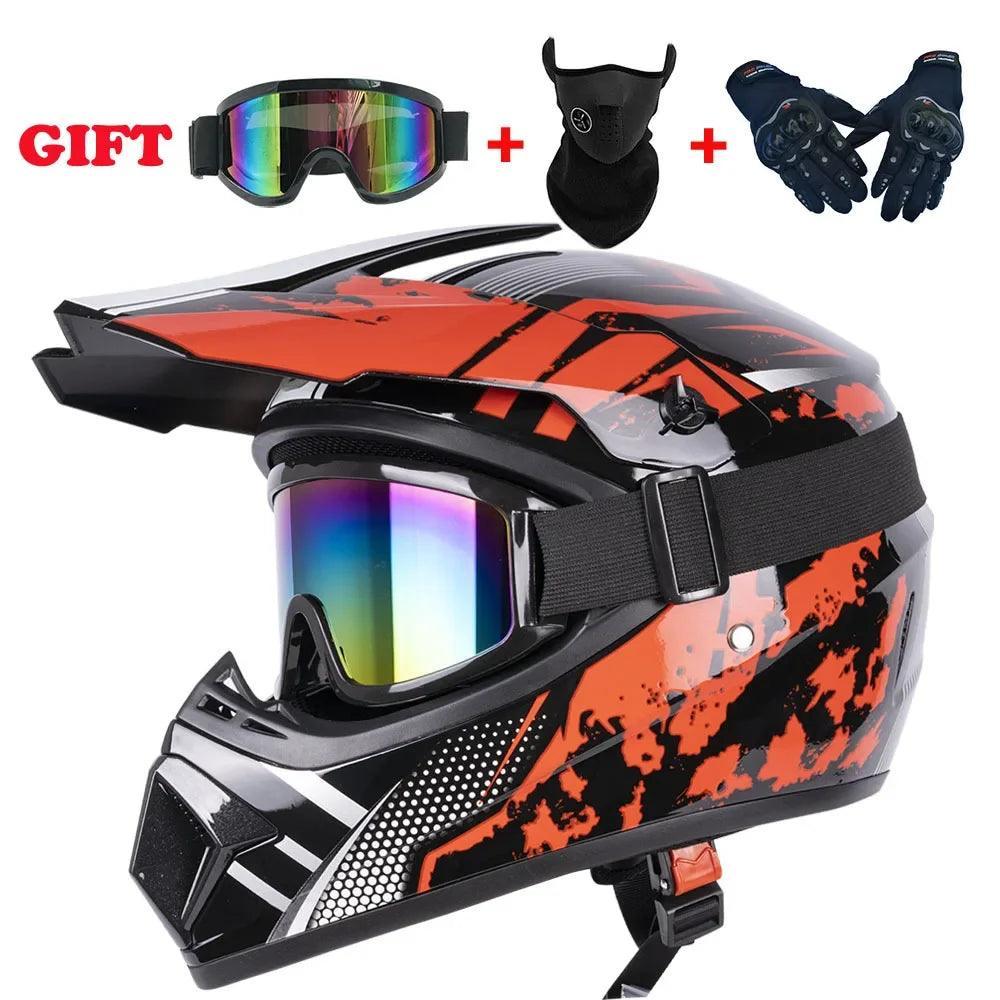 Motorcycle Helmet + 3 gifts - Off-road Motorbike Downhill AM DH Cross Capacete Motocross Casco helmets - Franklyn & Page Emporium