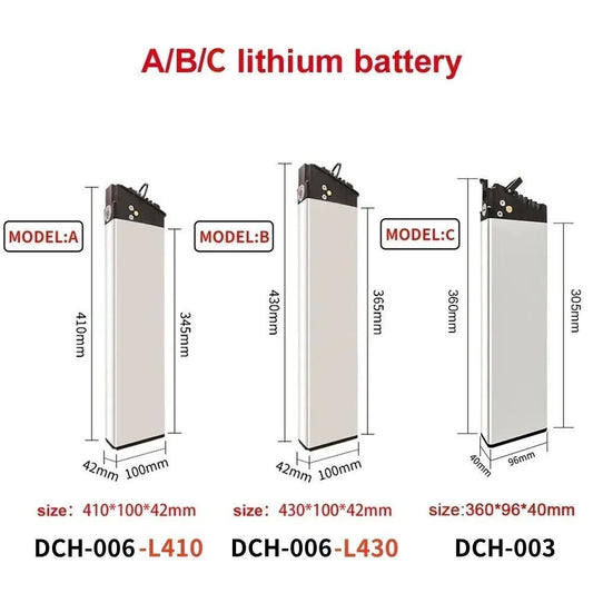 For New Engwe EP-2 Pro Engine Pro(Upgraded)&MATE X Bike:52v/48V/36V Replacement Batteries(17.5Ah-10Ah)in DCH-003,DCH-006,DCH-009