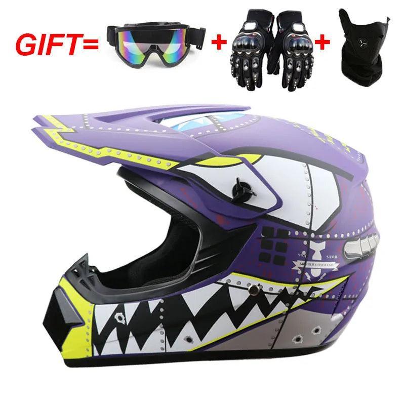 Motorcycle Helmet + 3 gifts - Off-road Motorbike Downhill AM DH Cross Capacete Motocross Casco helmets - Franklyn & Page Emporium